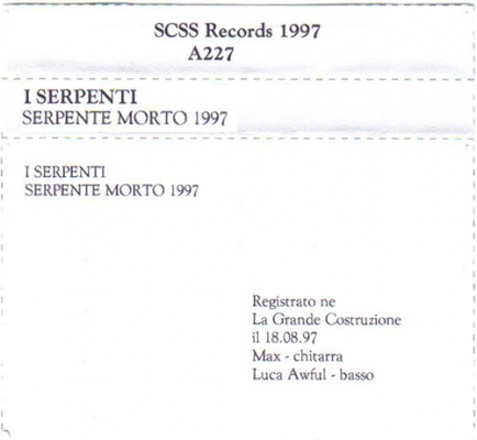 a227 i serpenti: serpente morto 1997 a227 i serpenti: serpente morto 1997